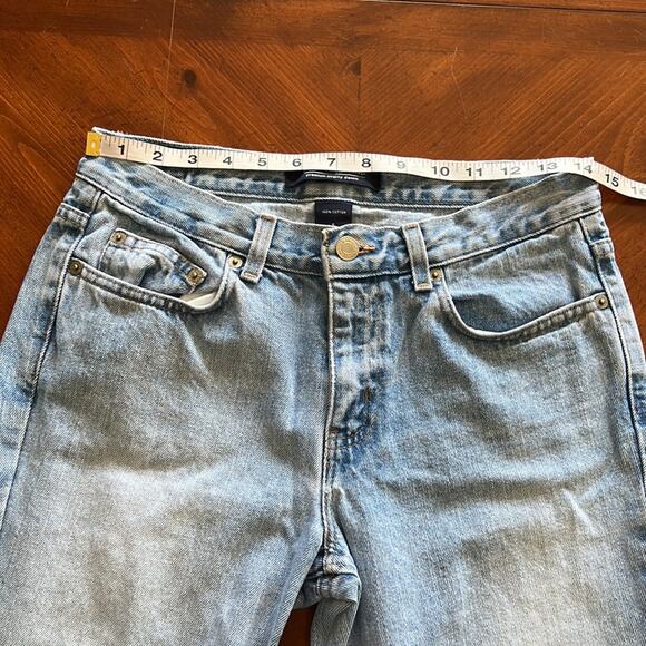 London Jean Lightwash Blue Denim Straight Leg Jeans Woman Size 6 Classic Rise - Picture 6 of 10